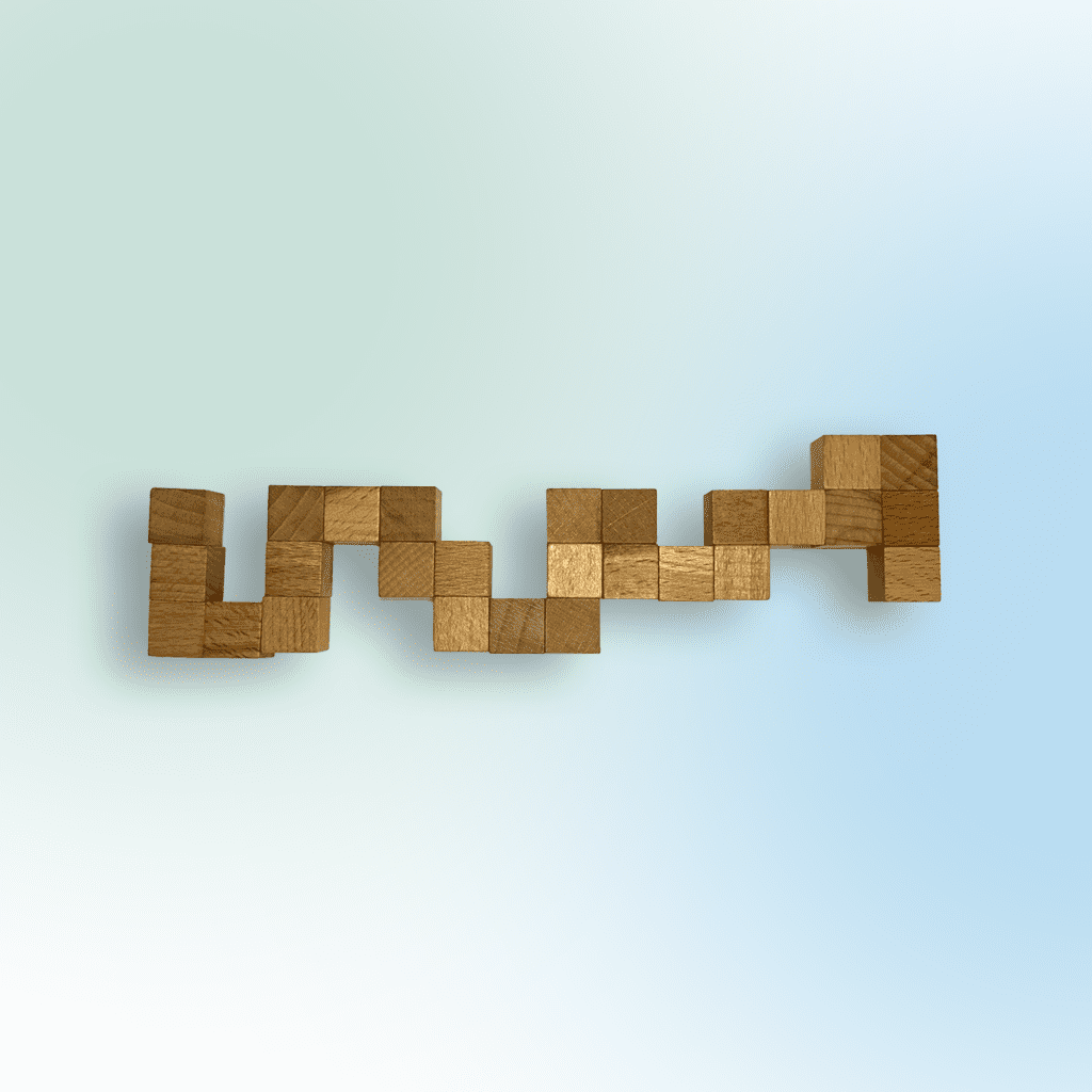 Snake Cube Wooden Puzzle - Image 2