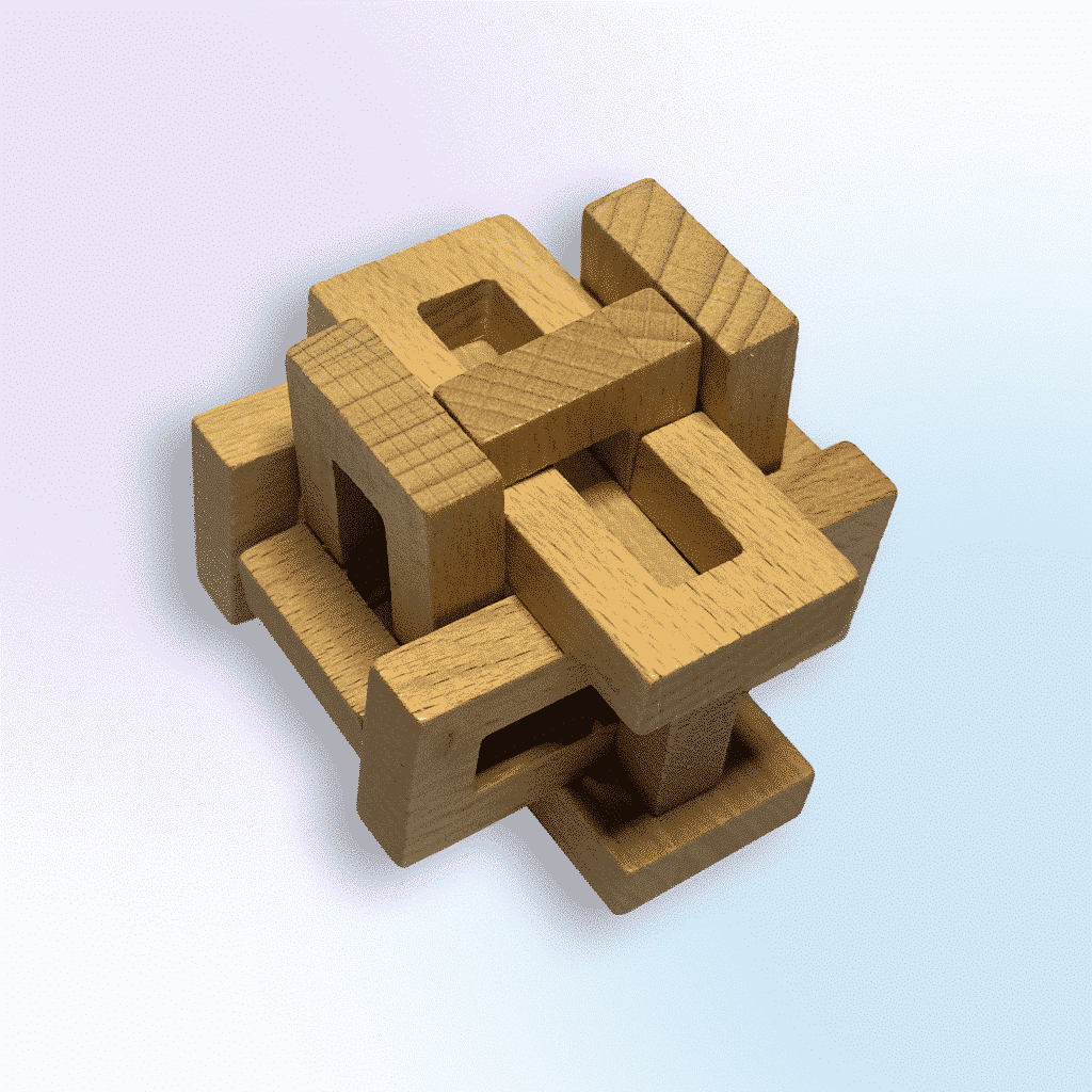 9 Chain Wooden Puzzle