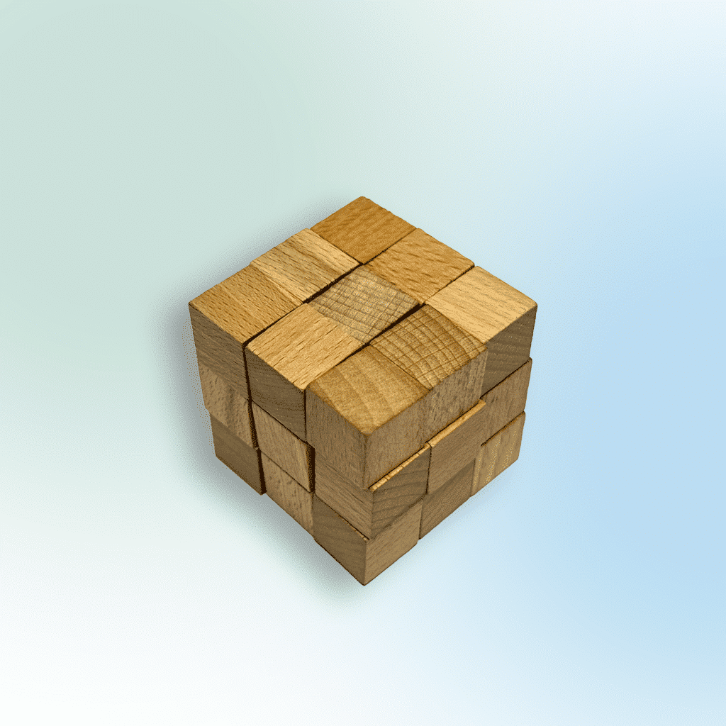 Snake Cube Wooden Puzzle