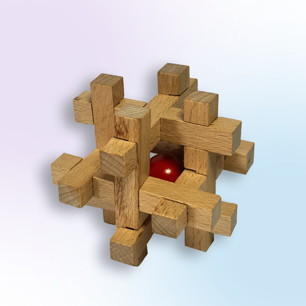 Tic Tac Prison Ball Wooden Puzzle