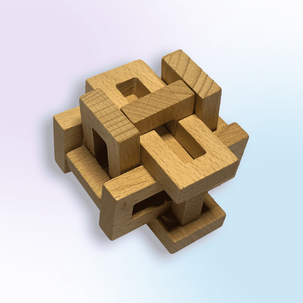 9‑Chain Wooden Puzzle